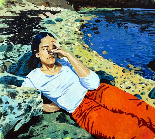 Rachel on Lane's Island