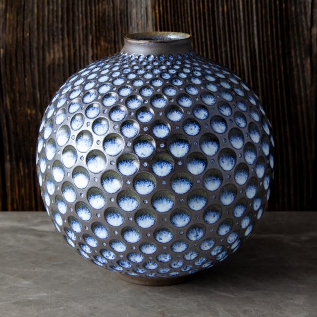 Round Dimpled Vase 0241