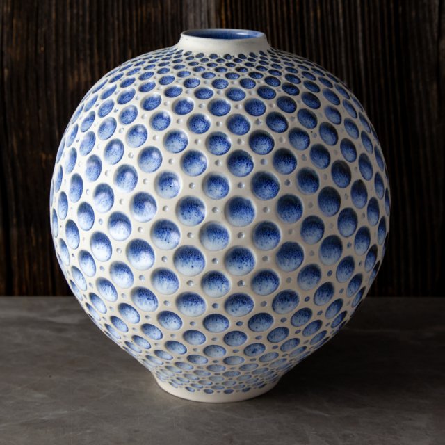 Round Dimpled Vase
