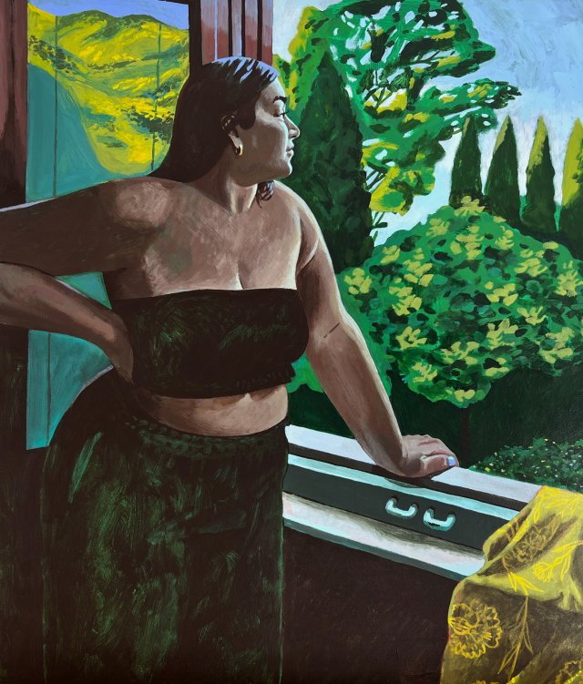 Priscilla Over the Garden