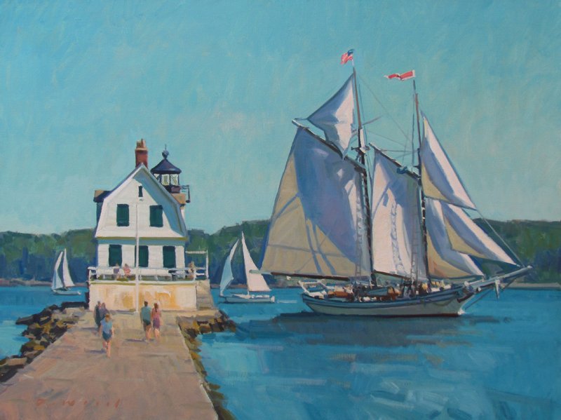 Sailing by the Breakwater