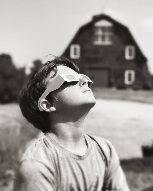 Oliver Watching the Eclipse, 1/10