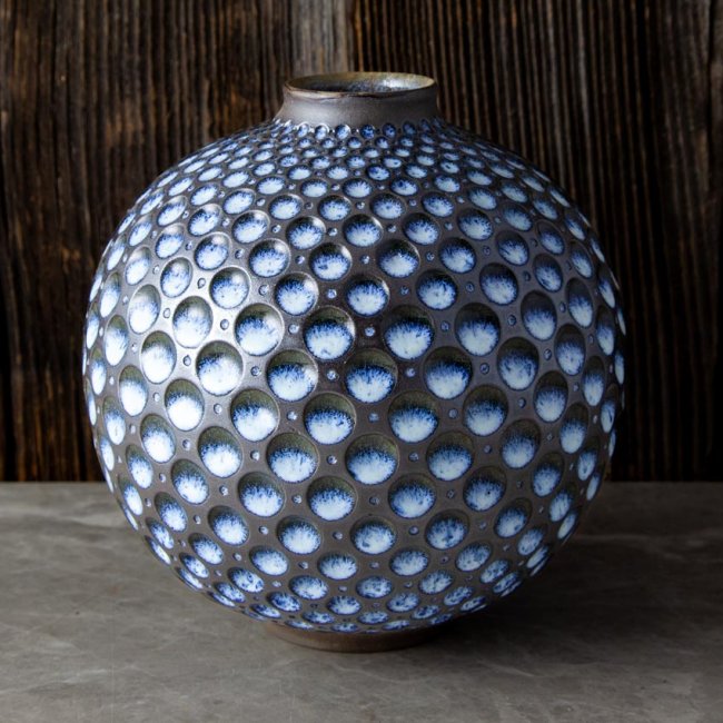 Round Dimpled Vase 0241
