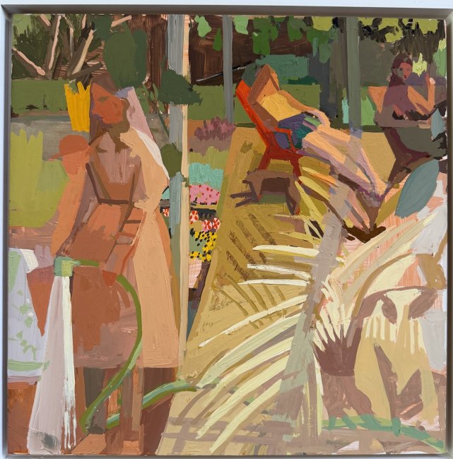 Garden with Hose and Palm