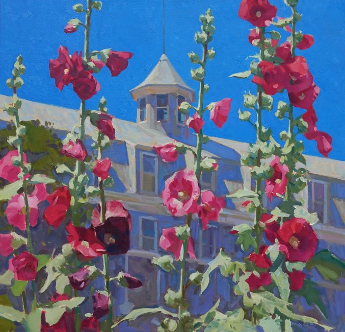 Hollyhocks