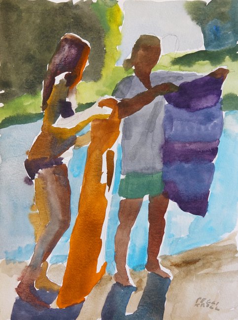 Poolside with Towels