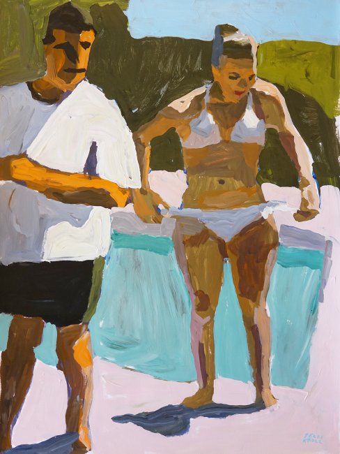 Figures by the Pool